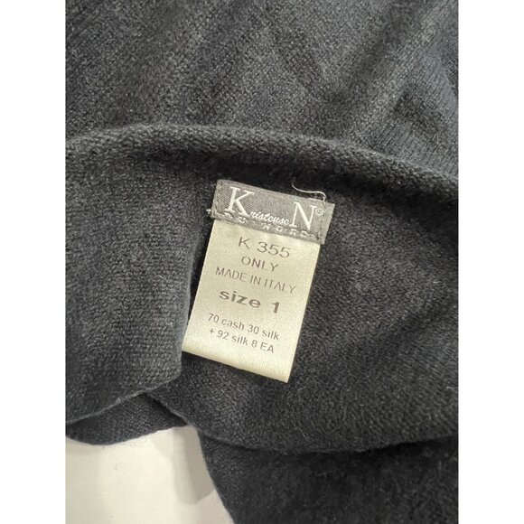 Kristensen Du Nord Asymmetrical Cashmere Silk Sweater in Black - Picture 3 of 3